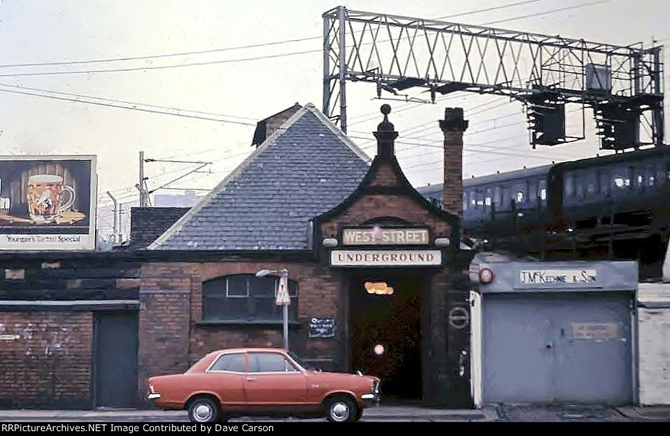 The owiginal Subway station entrance at West Street